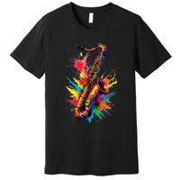 Colorful Saxophone Premium T-Shirt