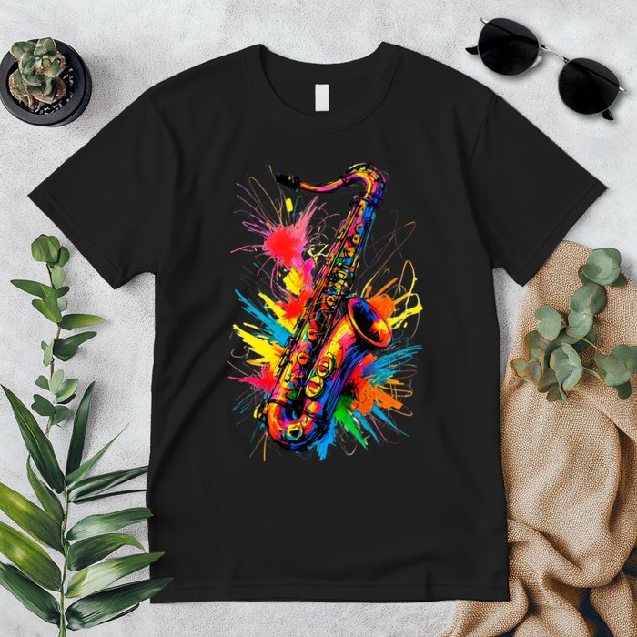Colorful Saxophone Premium T-Shirt