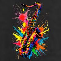 Colorful Saxophone Trucker Hat