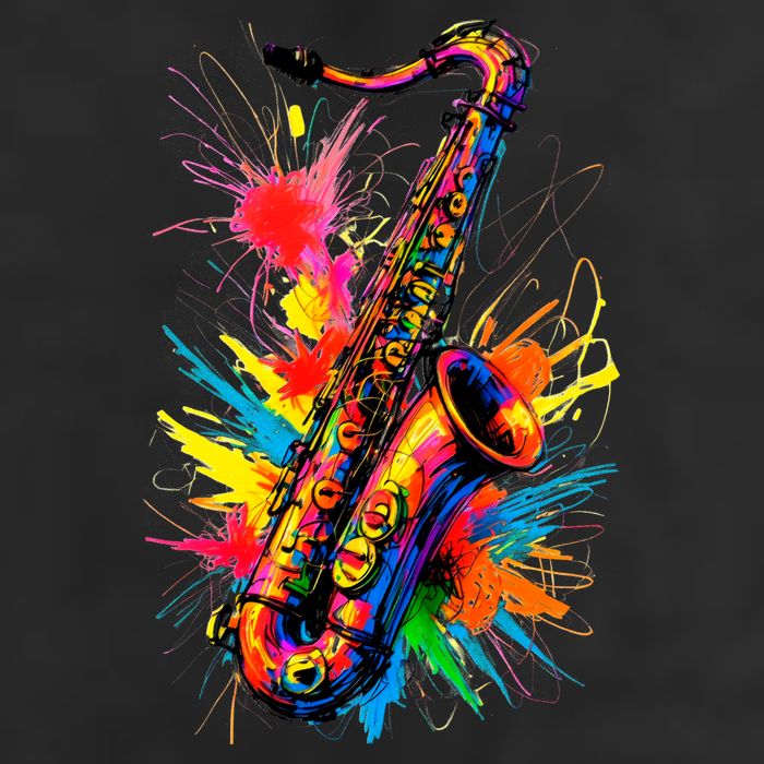 Colorful Saxophone Trucker Hat