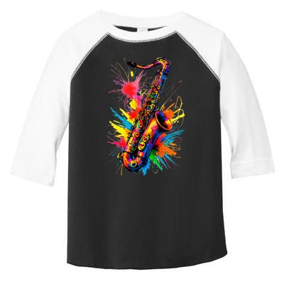 Colorful Saxophone Toddler Fine Jersey T-Shirt
