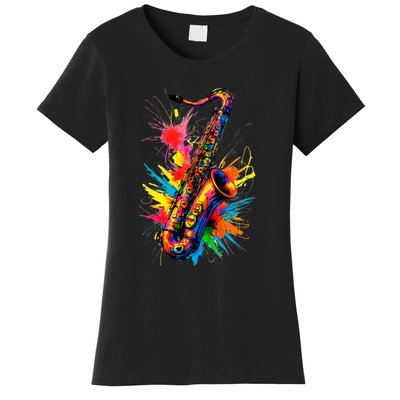 Colorful Saxophone Women's T-Shirt