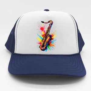 Colorful Saxophone Trucker Hat