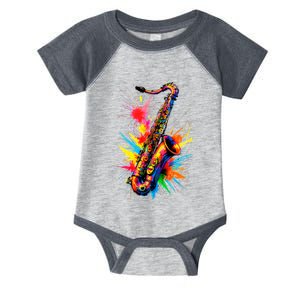 Colorful Saxophone Infant Baby Jersey Bodysuit