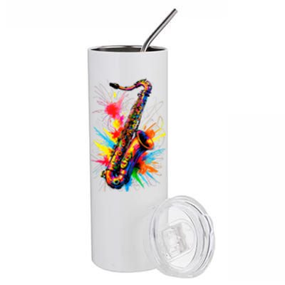 Colorful Saxophone Stainless Steel Tumbler