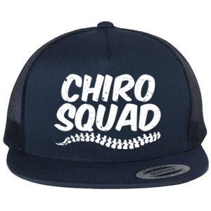 Chiro Squad Chiropractic Funny Chiropractor Novelty Humor Cool Gift Flat Bill Trucker Hat