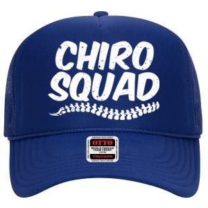 Chiro Squad Chiropractic Funny Chiropractor Novelty Humor Cool Gift High Crown Mesh Back Trucker Hat