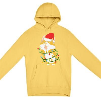 Corgi Santa Christmas Tree Lights Xmas Boys Corgmas Dog Premium Pullover Hoodie