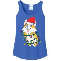 Corgi Santa Christmas Tree Lights Xmas Boys Corgmas Dog Ladies Essential Tank