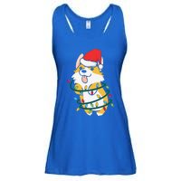 Corgi Santa Christmas Tree Lights Xmas Boys Corgmas Dog Ladies Essential Flowy Tank