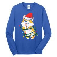 Corgi Santa Christmas Tree Lights Xmas Boys Corgmas Dog Tall Long Sleeve T-Shirt