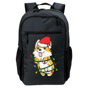 Corgi Santa Christmas Tree Lights Xmas Boys Corgmas Dog Daily Commute Backpack