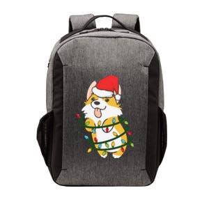 Corgi Santa Christmas Tree Lights Xmas Boys Corgmas Dog Vector Backpack