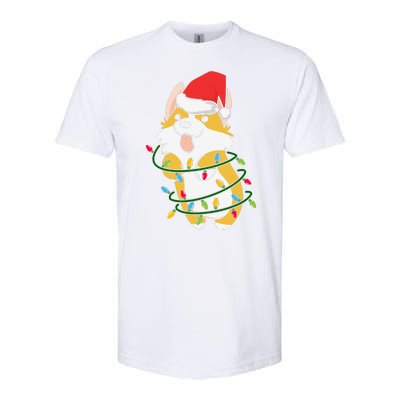 Corgi Santa Christmas Tree Lights Xmas Boys Corgmas Dog Softstyle CVC T-Shirt