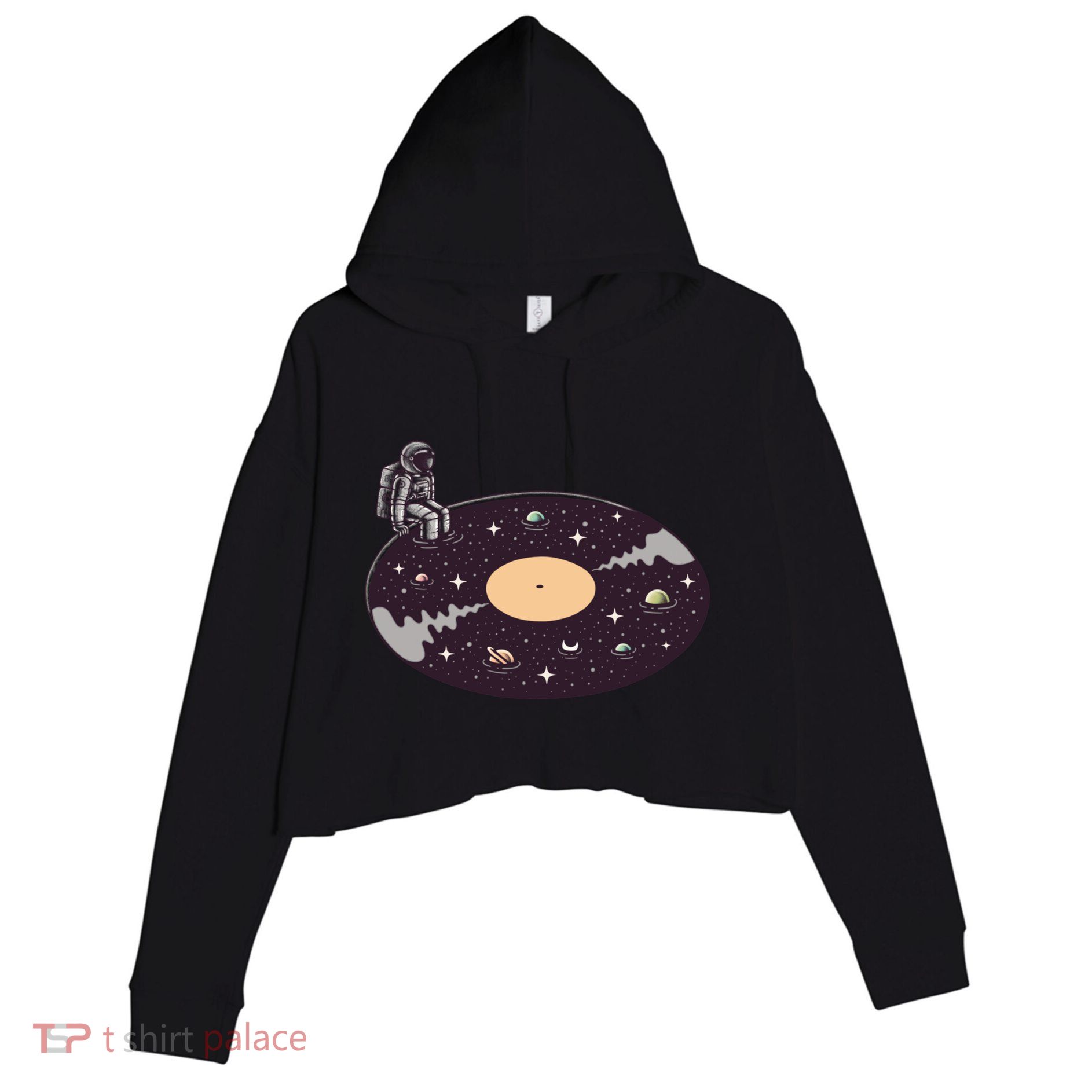 Cosmic Sound Crop Fleece Hoodie