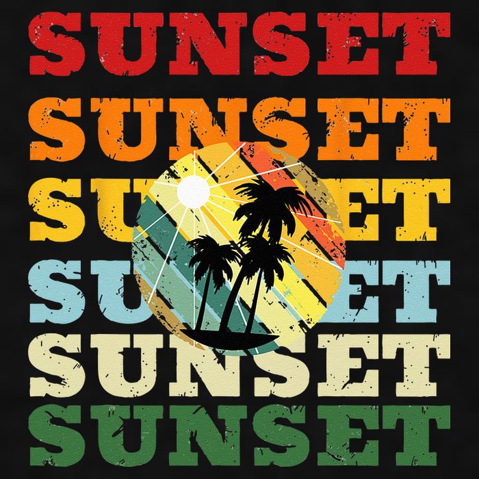 Cool Summer Casual Graphic Tee Retro Summer Ladies PosiCharge Tri-Blend Wicking Tank