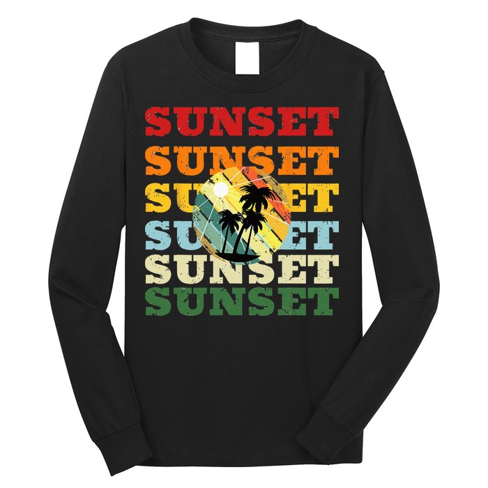 Cool Summer Casual Graphic Tee Retro Summer Long Sleeve Shirt