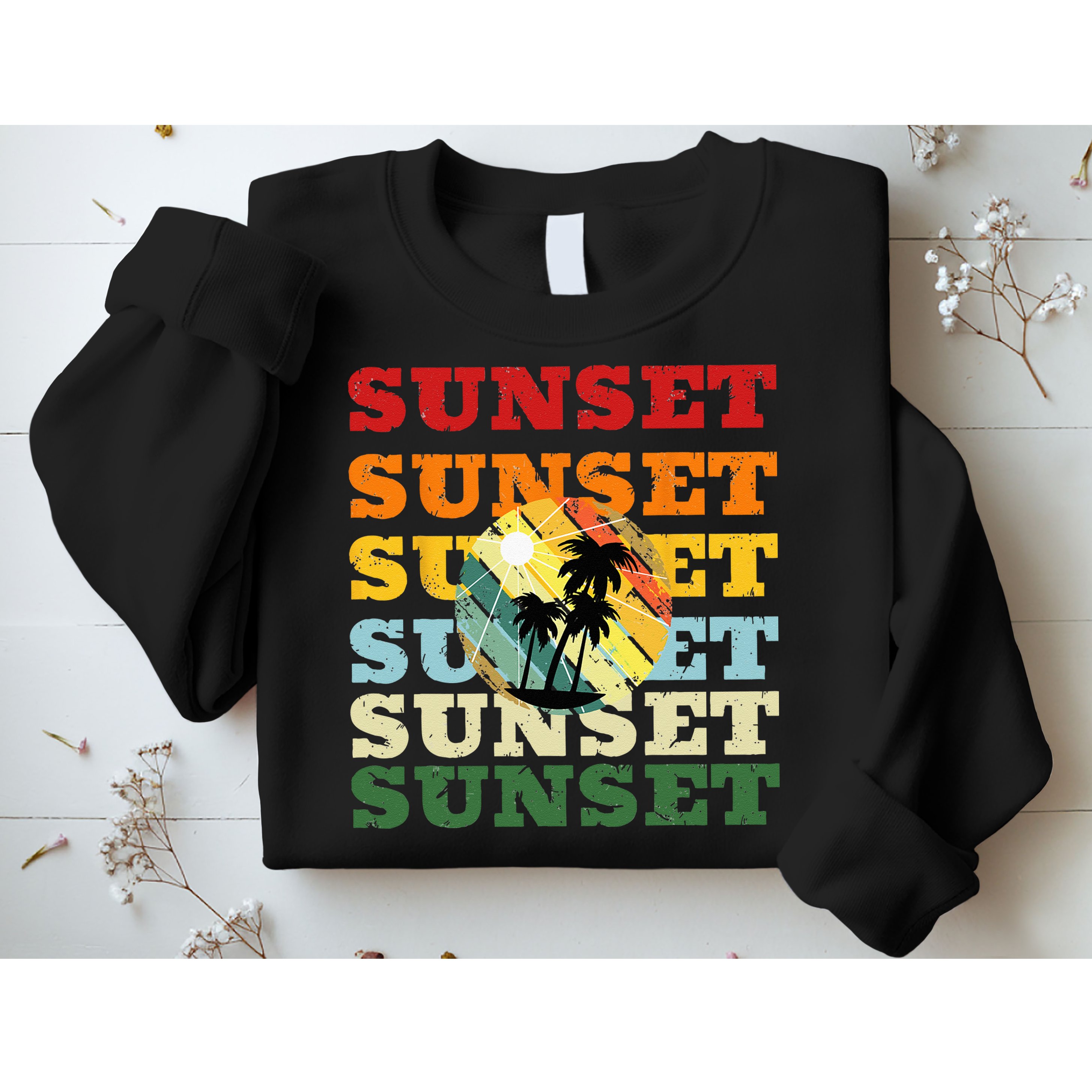 Cool Summer Casual Graphic Tee Retro Summer Sweatshirt