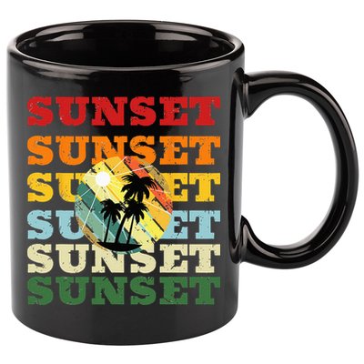 Cool Summer Casual Graphic Tee Retro Summer 11oz C Handle Ceramic Mug