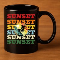 Cool Summer Casual Graphic Tee Retro Summer 11oz C Handle Ceramic Mug