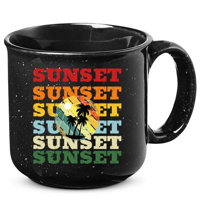 Cool Summer Casual Graphic Tee Retro Summer 15oz Campfire Ceramic Mug
