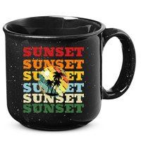 Cool Summer Casual Graphic Tee Retro Summer 15oz Campfire Ceramic Mug