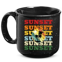 Cool Summer Casual Graphic Tee Retro Summer 15oz Campfire Ceramic Mug