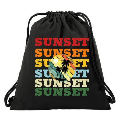 Cool Summer Casual Graphic Tee Retro Summer Drawstring Bag