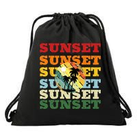 Cool Summer Casual Graphic Tee Retro Summer Drawstring Bag