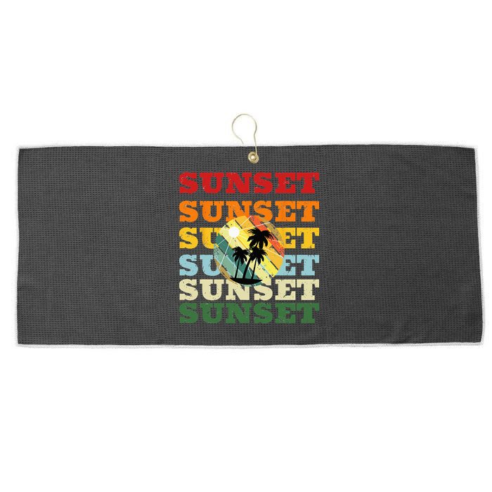 Cool Summer Casual Graphic Tee Retro Summer Large Microfiber Waffle Golf Towel