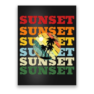 Cool Summer Casual Graphic Tee Retro Summer Poster