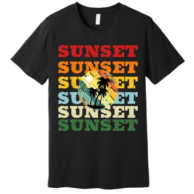 Cool Summer Casual Graphic Tee Retro Summer Premium T-Shirt