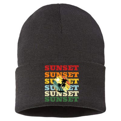 Cool Summer Casual Graphic Tee Retro Summer Sustainable Knit Beanie