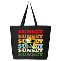 Cool Summer Casual Graphic Tee Retro Summer 25L Jumbo Tote