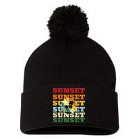 Cool Summer Casual Graphic Tee Retro Summer Pom Pom 12in Knit Beanie
