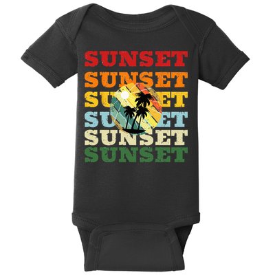 Cool Summer Casual Graphic Tee Retro Summer Baby Bodysuit