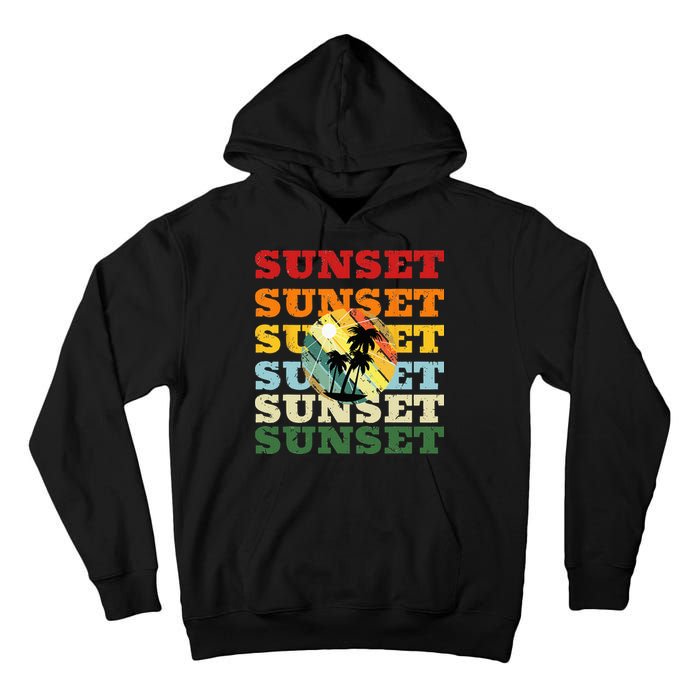 Cool Summer Casual Graphic Tee Retro Summer Tall Hoodie