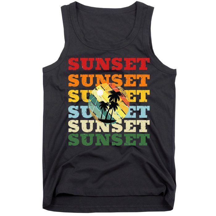 Cool Summer Casual Graphic Tee Retro Summer Tank Top