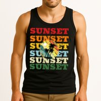 Cool Summer Casual Graphic Tee Retro Summer Tank Top