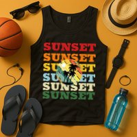 Cool Summer Casual Graphic Tee Retro Summer Tank Top