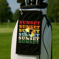 Cool Summer Casual Graphic Tee Retro Summer Golf Towel
