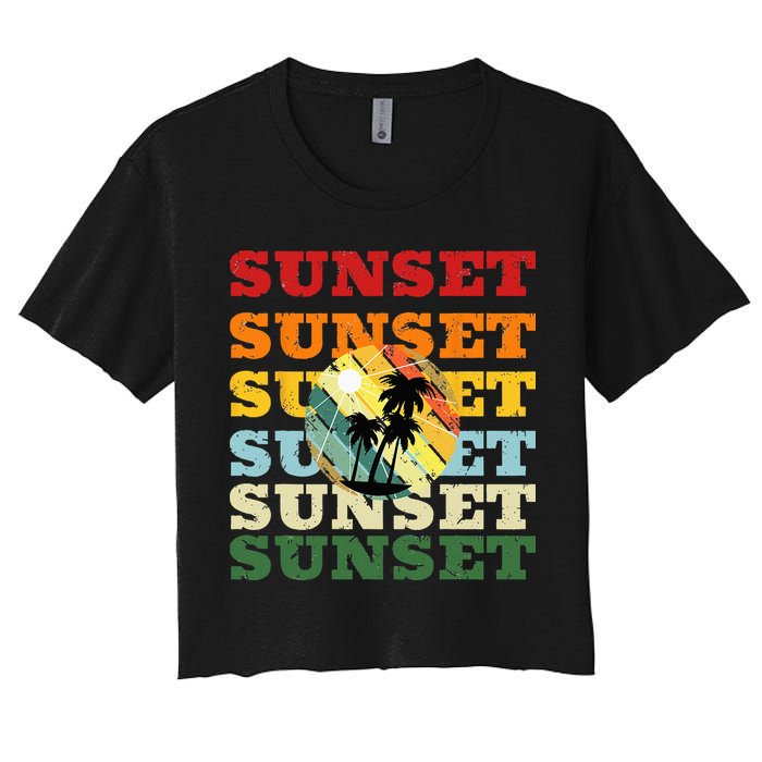 Cool Summer Casual Graphic Tee Retro Summer Crop Top