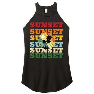 Cool Summer Casual Graphic Tee Retro Summer Women's Perfect Tri Rocker Tank