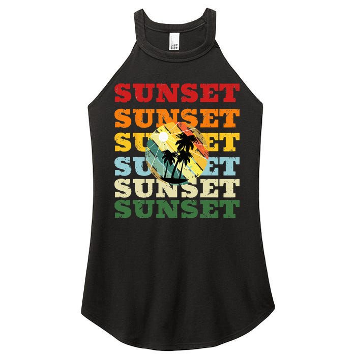 Cool Summer Casual Graphic Tee Retro Summer Women's Perfect Tri Rocker Tank