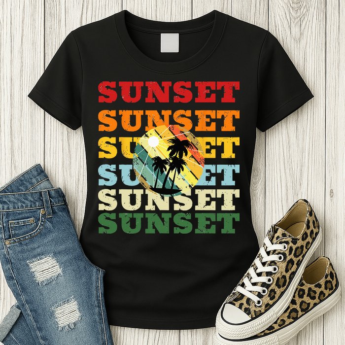 Cool Summer Casual Graphic Tee Retro Summer Womens T-Shirt