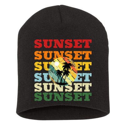 Cool Summer Casual Graphic Tee Retro Summer Short Acrylic Beanie