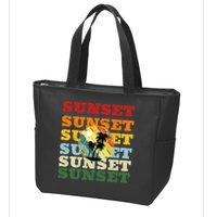 Cool Summer Casual Graphic Tee Retro Summer Zip Tote Bag