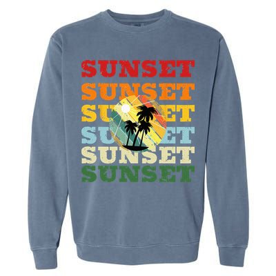 Cool Summer Casual Graphic Tee Retro Summer Garment-Dyed Sweatshirt