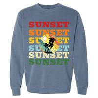 Cool Summer Casual Graphic Tee Retro Summer Garment-Dyed Sweatshirt