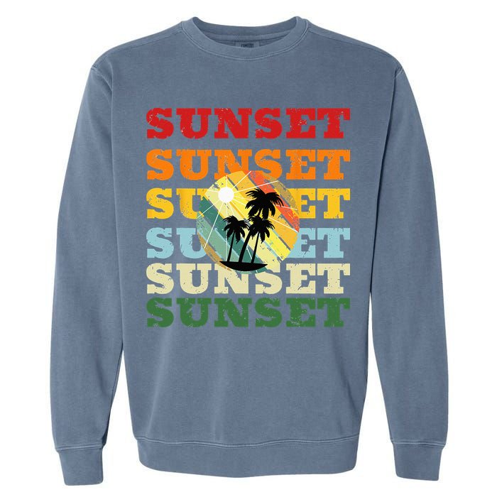 Cool Summer Casual Graphic Tee Retro Summer Garment-Dyed Sweatshirt